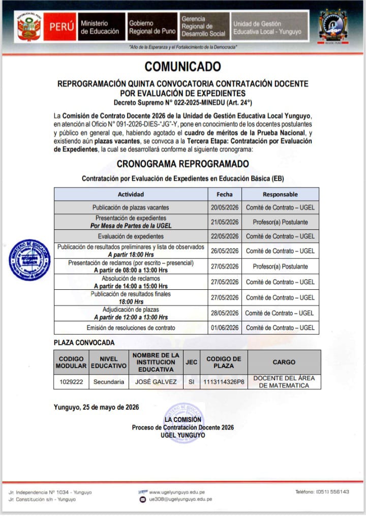 Imagen Comunicado